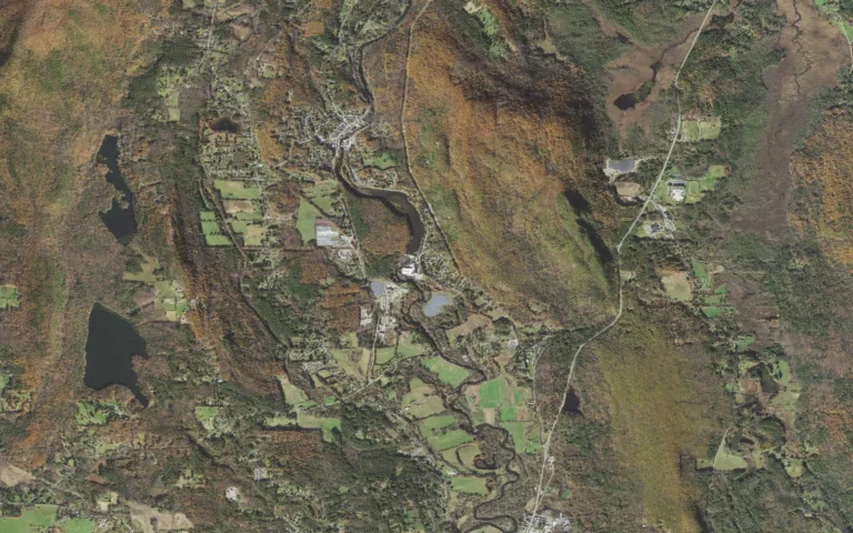 Aerial view centered on Housatonic, Massachusetts