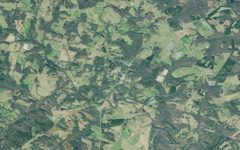 Aerial view centered on Ila, Georgia