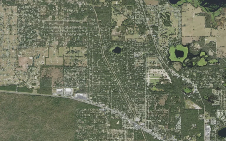 Aerial view centered on Inverness Highlands North, Florida