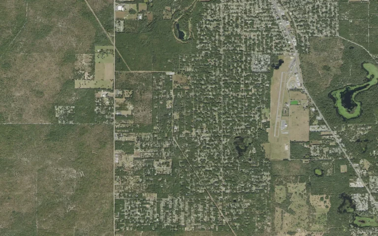 Aerial view centered on Inverness Highlands South, Florida