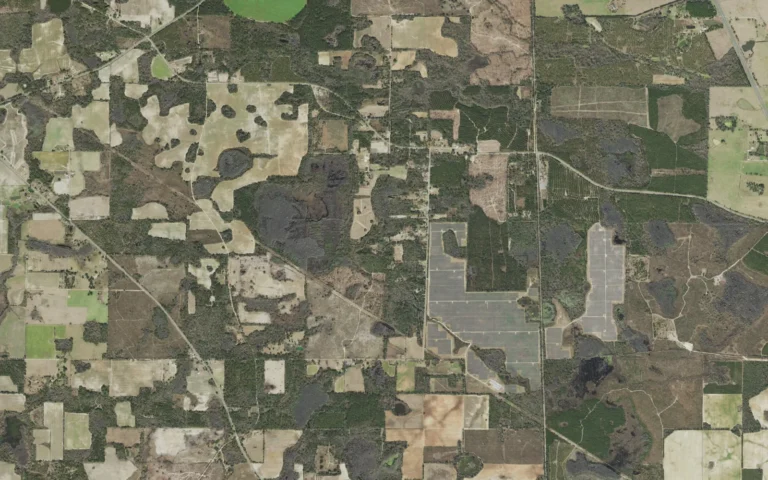 Aerial view centered on Jacob City, Florida