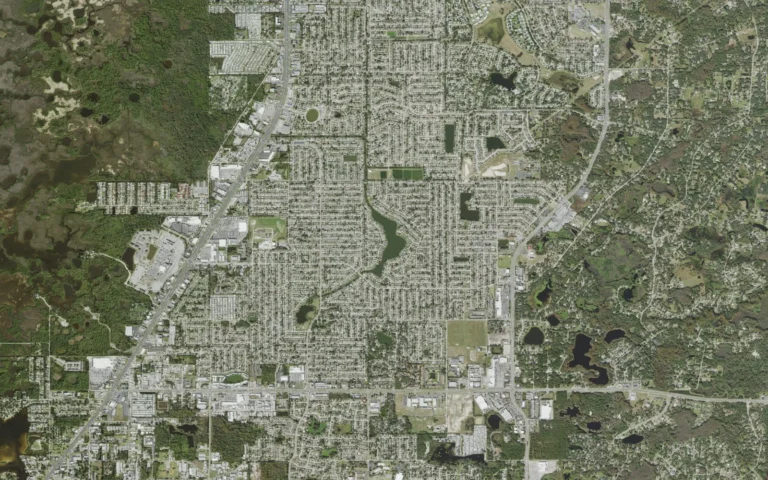 Aerial view centered on Jasmine Estates, Florida
