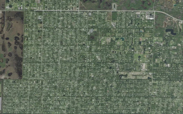 Aerial view centered on Jupiter Farms, Florida