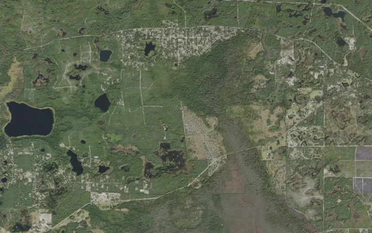 Aerial view centered on Lake Kathryn, Florida