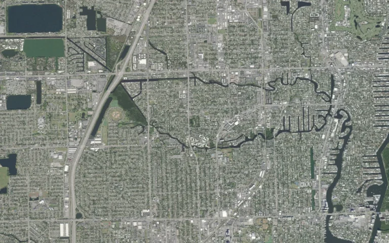 Aerial view centered on Lazy Lake, Florida