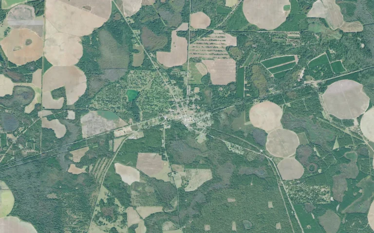 Aerial view centered on Leary, Georgia