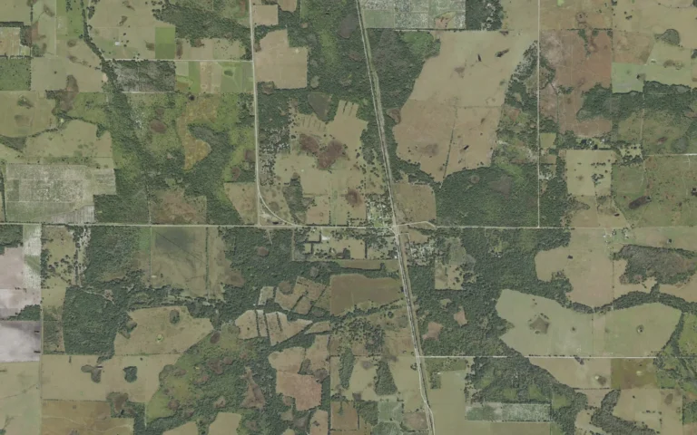 Aerial view centered on Limestone, Florida