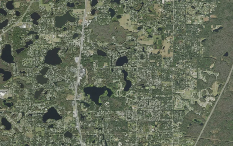 Aerial view centered on Lutz, Florida
