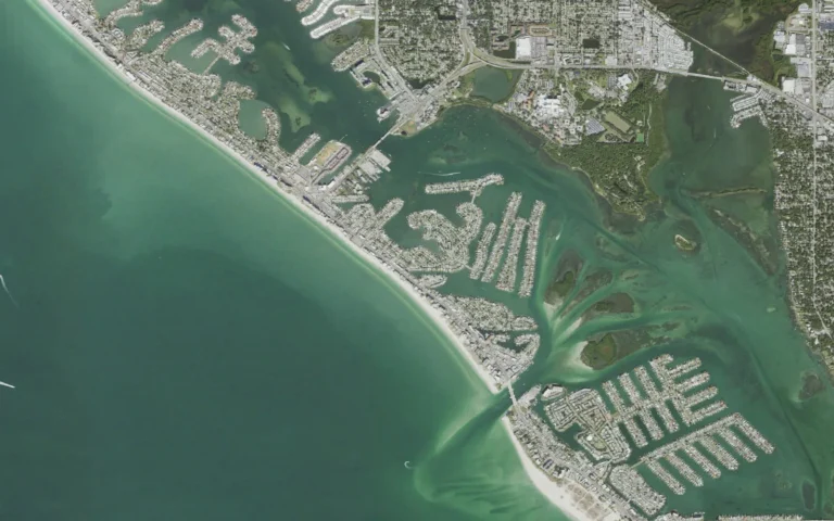 Aerial view centered on Madeira Beach, Florida