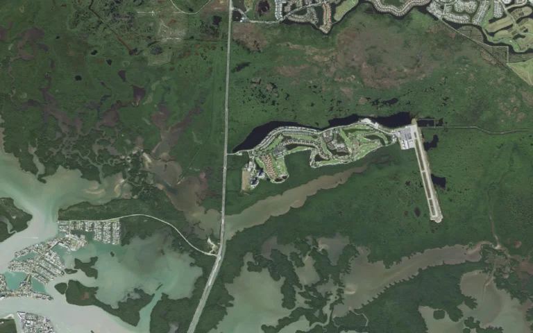 Aerial view centered on Marco Shores-Hammock Bay, Florida