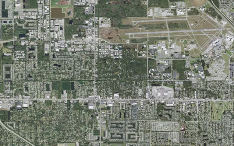 Aerial view centered on Melbourne Village, Florida
