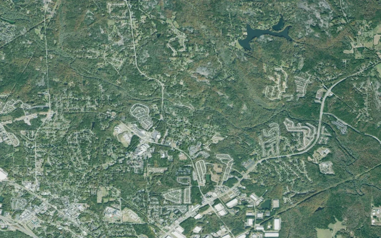 Aerial view centered on Milstead, Georgia