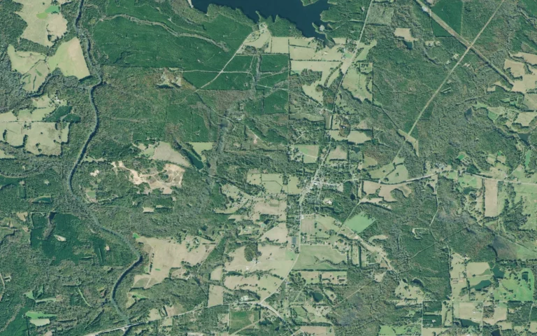 Aerial view centered on Molena, Georgia