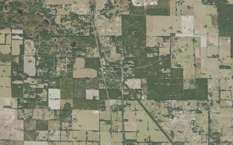 Aerial view centered on Morriston, Florida