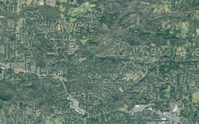 Aerial view centered on Mountain Park, Georgia