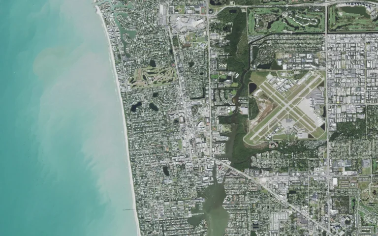 Aerial view centered on Naples, Florida