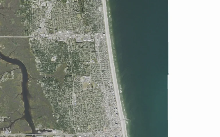 Aerial view centered on Neptune Beach, Florida