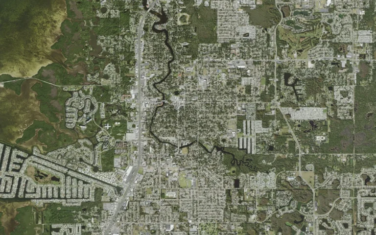 Aerial view centered on New Port Richey, Florida