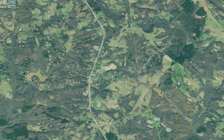 Aerial view centered on Nicholson, Georgia