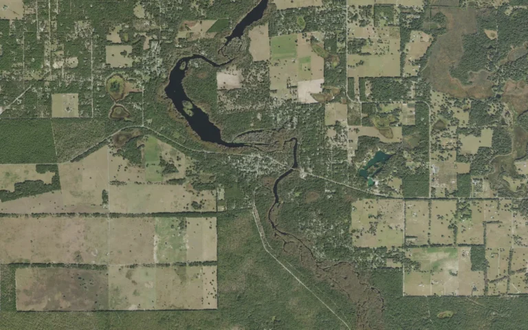 Aerial view centered on Nobleton, Florida