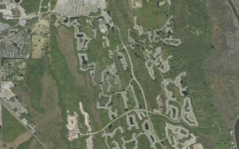 Aerial view centered on Nocatee, Florida