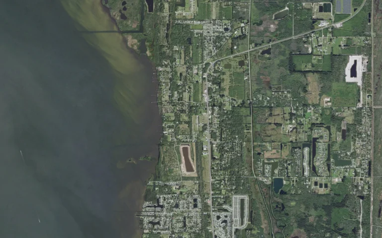 Aerial view centered on North Merritt Island, Florida