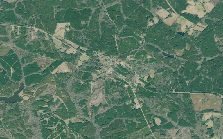 Aerial view centered on Norwood, Georgia
