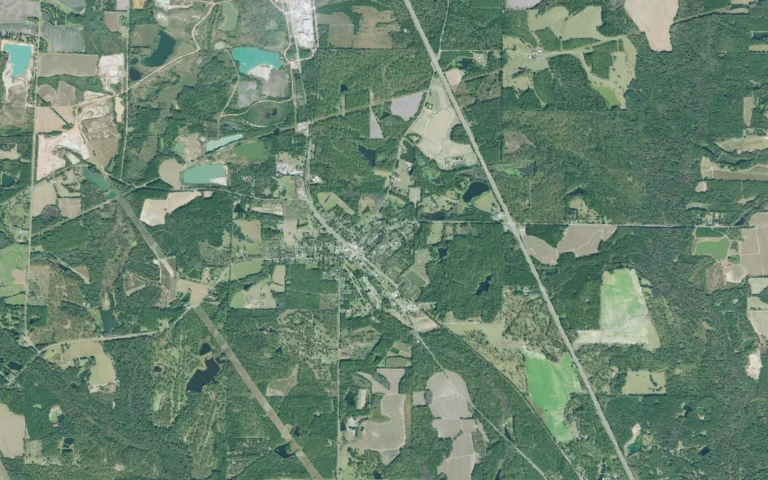 Aerial view centered on Ochlocknee, Georgia