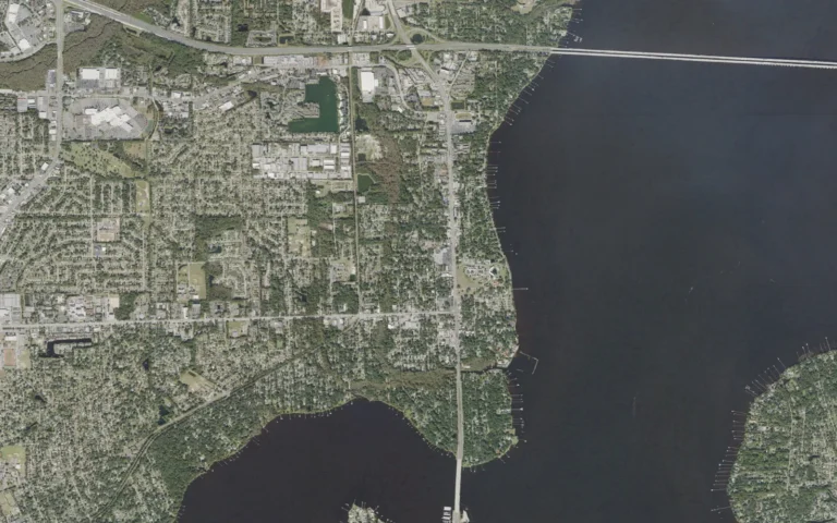 Aerial view centered on Orange Park, Florida