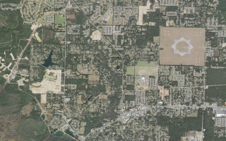 Aerial view centered on Pace, Florida