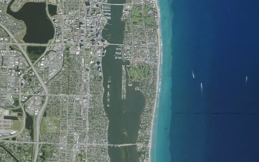 HVAC service area in Palm Beach
