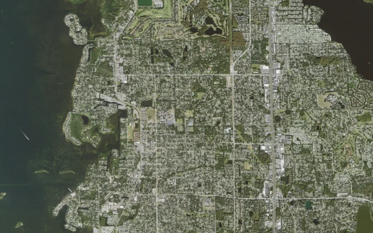 Aerial view centered on Palm Harbor, Florida