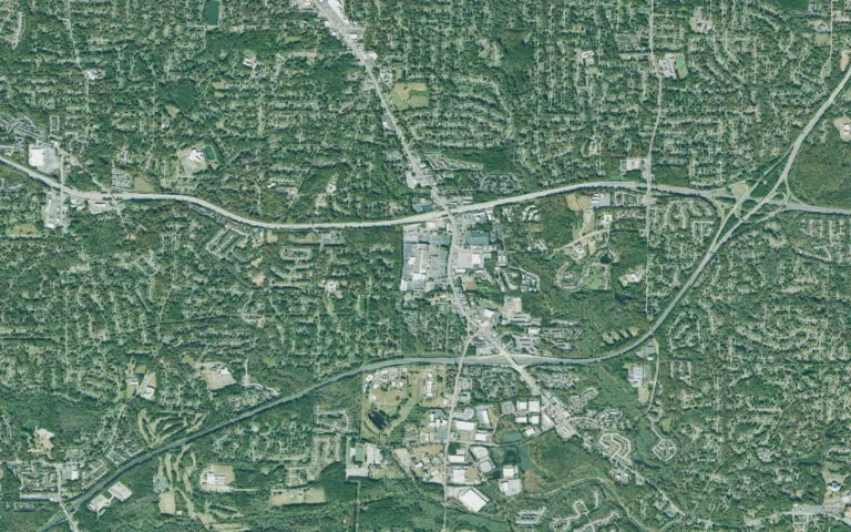 Aerial view centered on Panthersville, Georgia