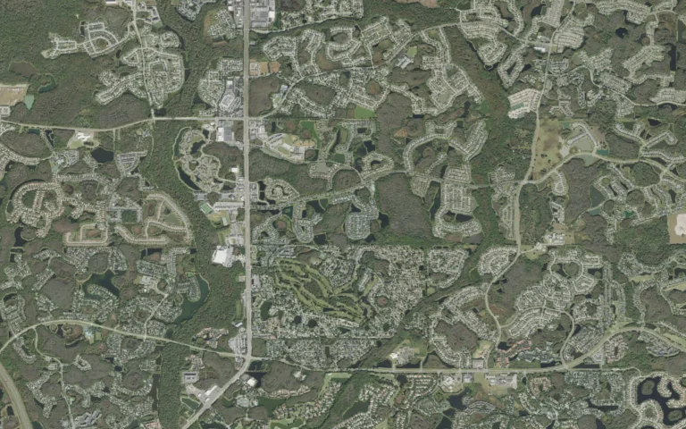 Aerial view centered on Pebble Creek, Florida