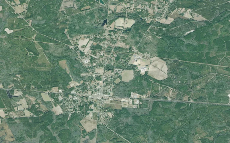 Aerial view centered on Pembroke, Georgia
