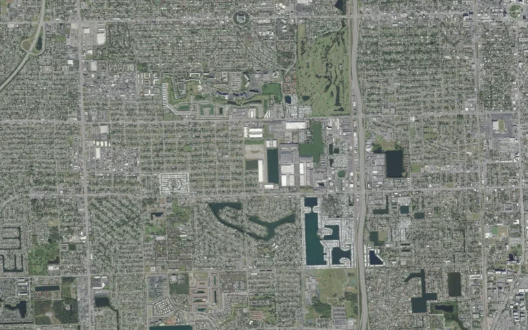 Aerial view centered on Pembroke Park, Florida