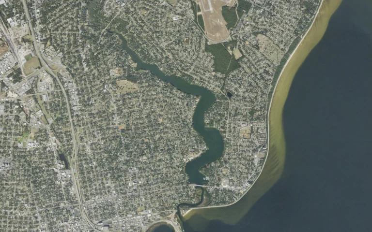 Aerial view centered on Pensacola, Florida