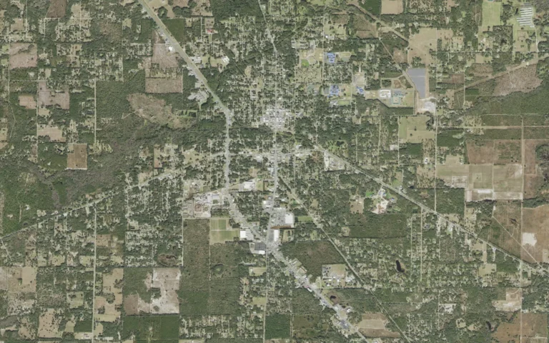 Aerial view centered on Perry, Florida