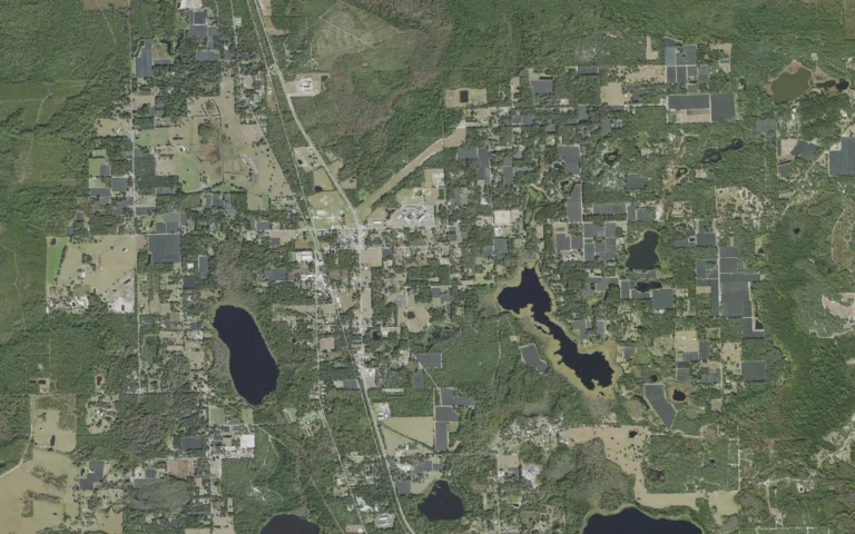 Aerial view centered on Pierson, Florida