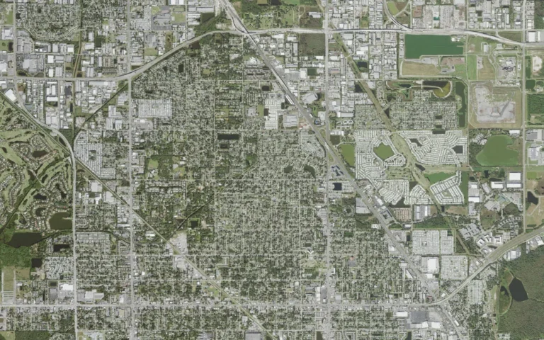 Aerial view centered on Pinellas Park, Florida