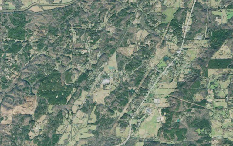 Aerial view centered on Plainville, Georgia