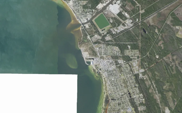 Aerial view centered on Port St. Joe, Florida