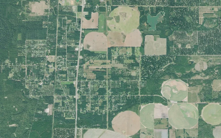 Aerial view centered on Putney, Georgia