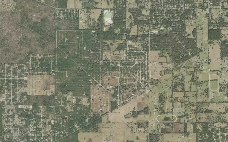 Aerial view centered on Rainbow Park, Florida