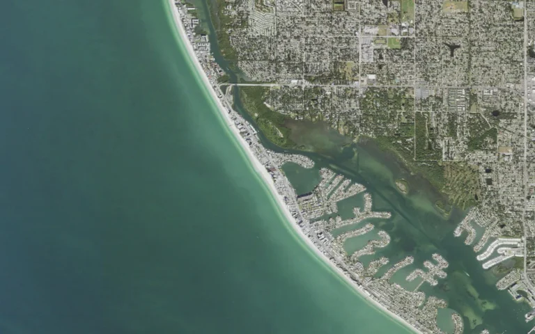 Aerial view centered on Redington Shores, Florida