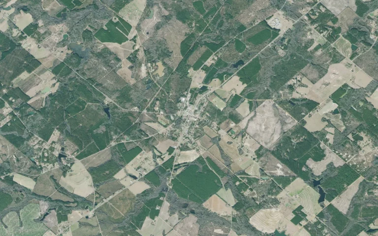 Aerial view centered on Rentz, Georgia