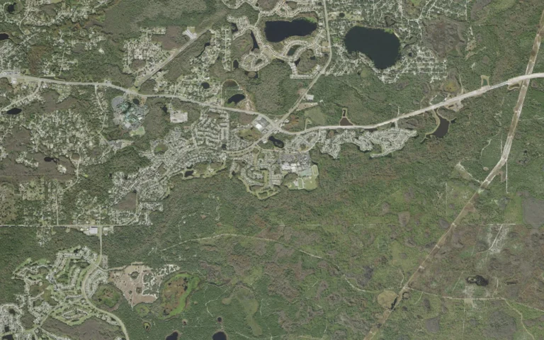 Aerial view centered on River Ridge, Florida