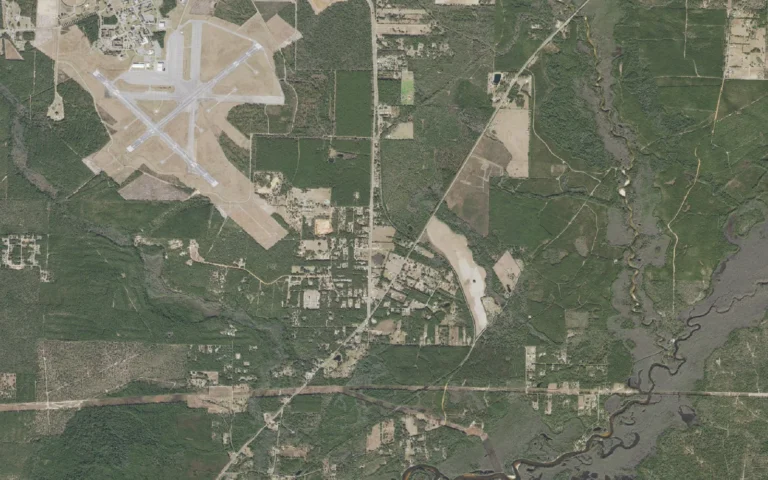 Aerial view centered on Roeville, Florida