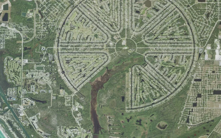 Aerial view centered on Rotonda, Florida