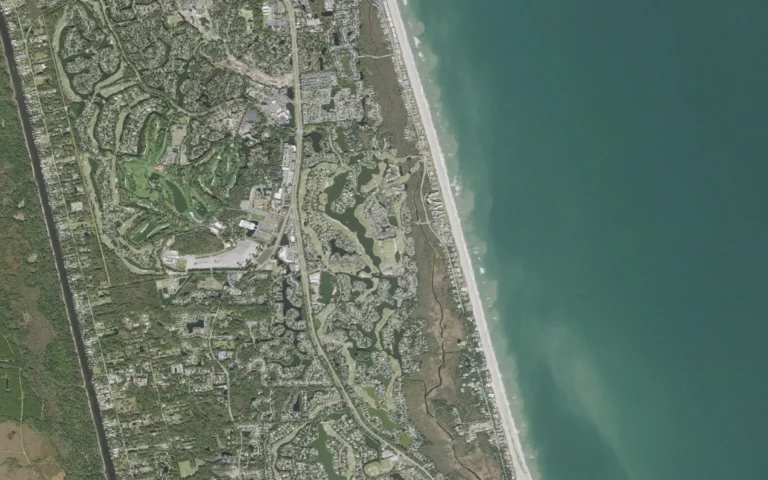 Aerial view centered on Sawgrass, Florida
